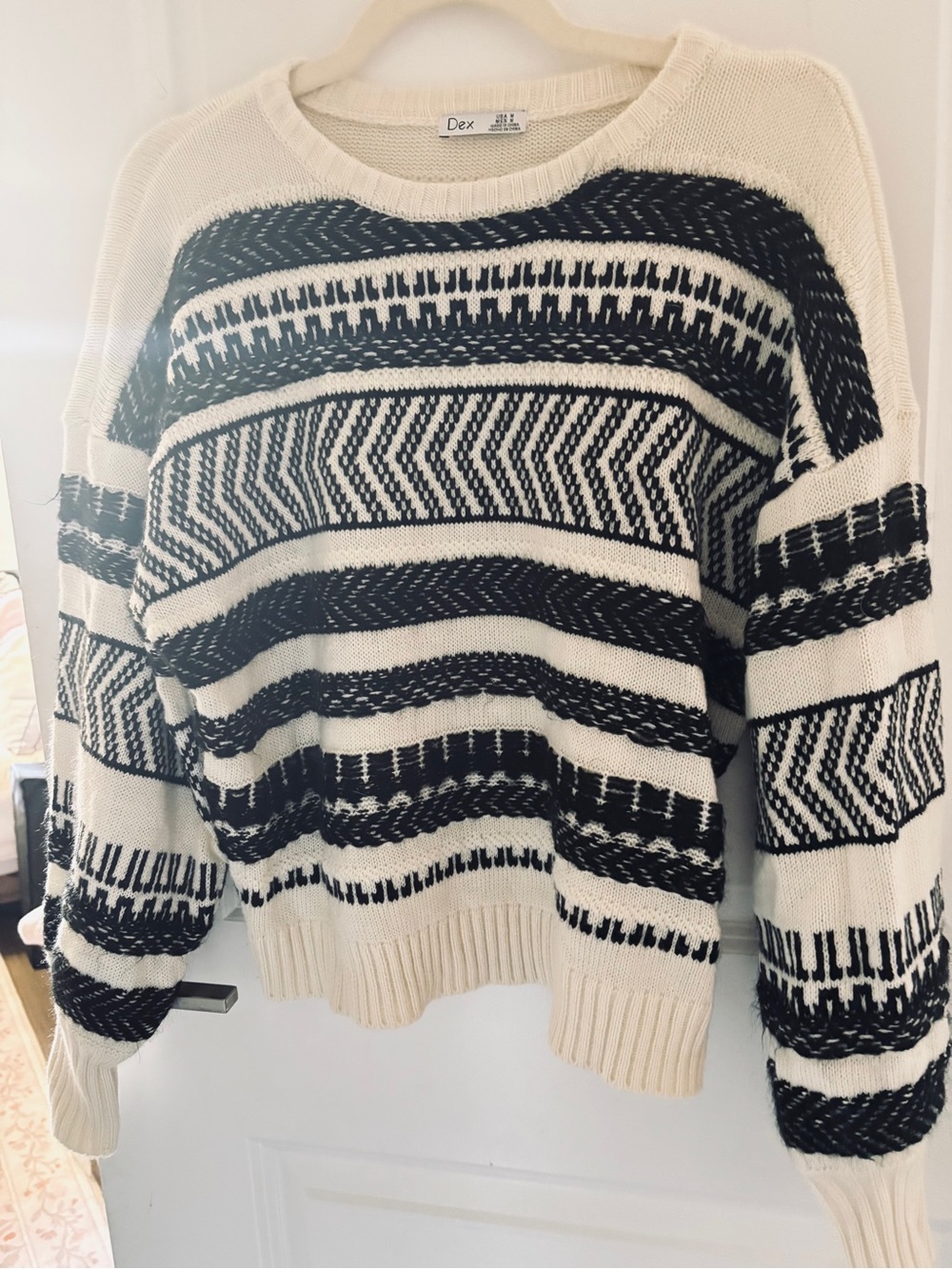 Dex Sweater Cream and Black